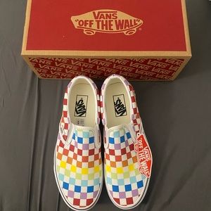 Vans slip on checkerboard